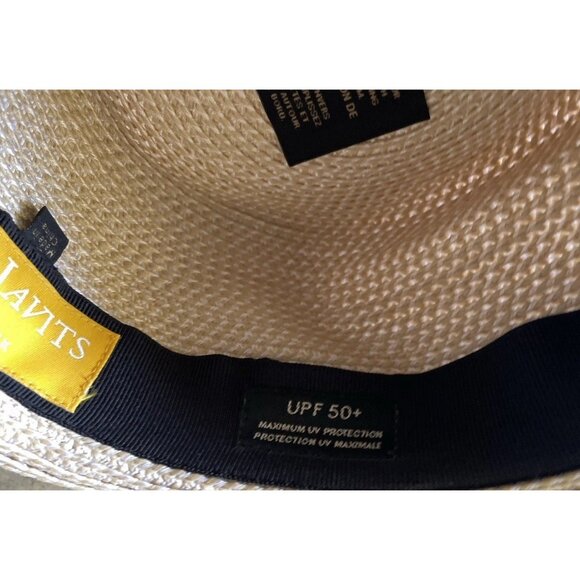 Eric Javits Squishee Instinct Hat Womens One Size Natural Black Sun UPF 50+ - Picture 14 of 14